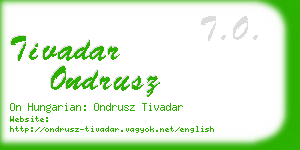 tivadar ondrusz business card